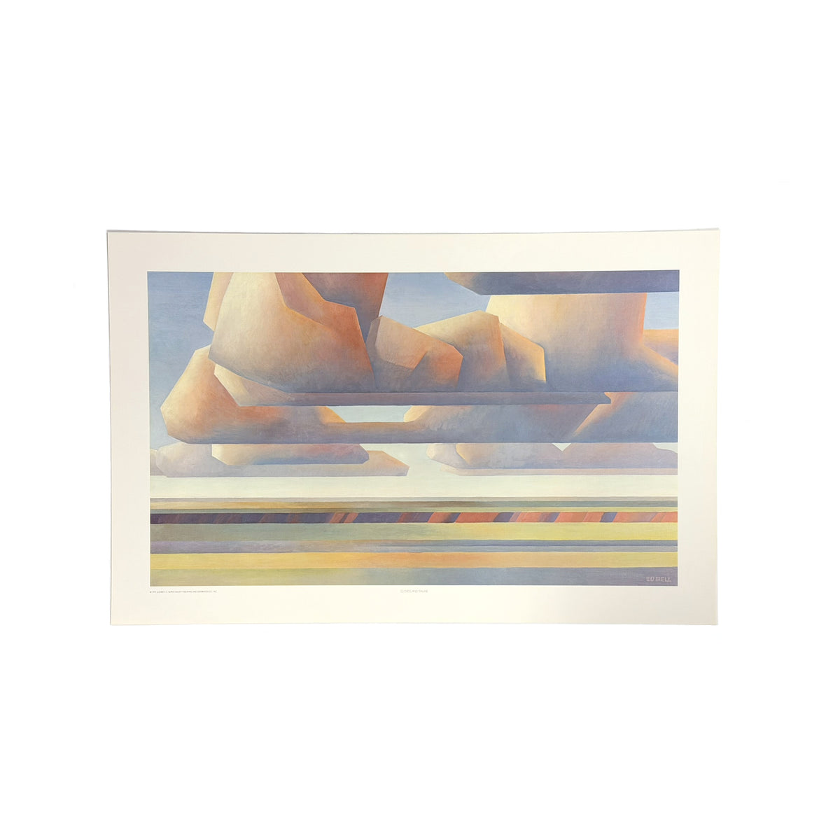 "Clouds and Ravines" by Ed Mell Vintage Lithograph