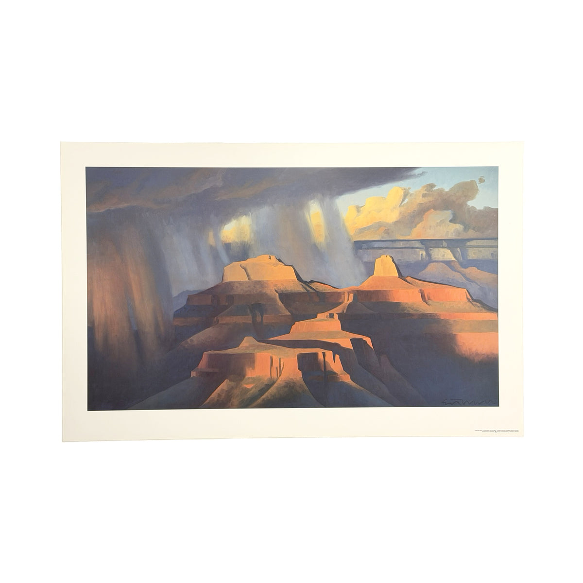 "Canyon Rain" by Ed Mell Vintage Poster