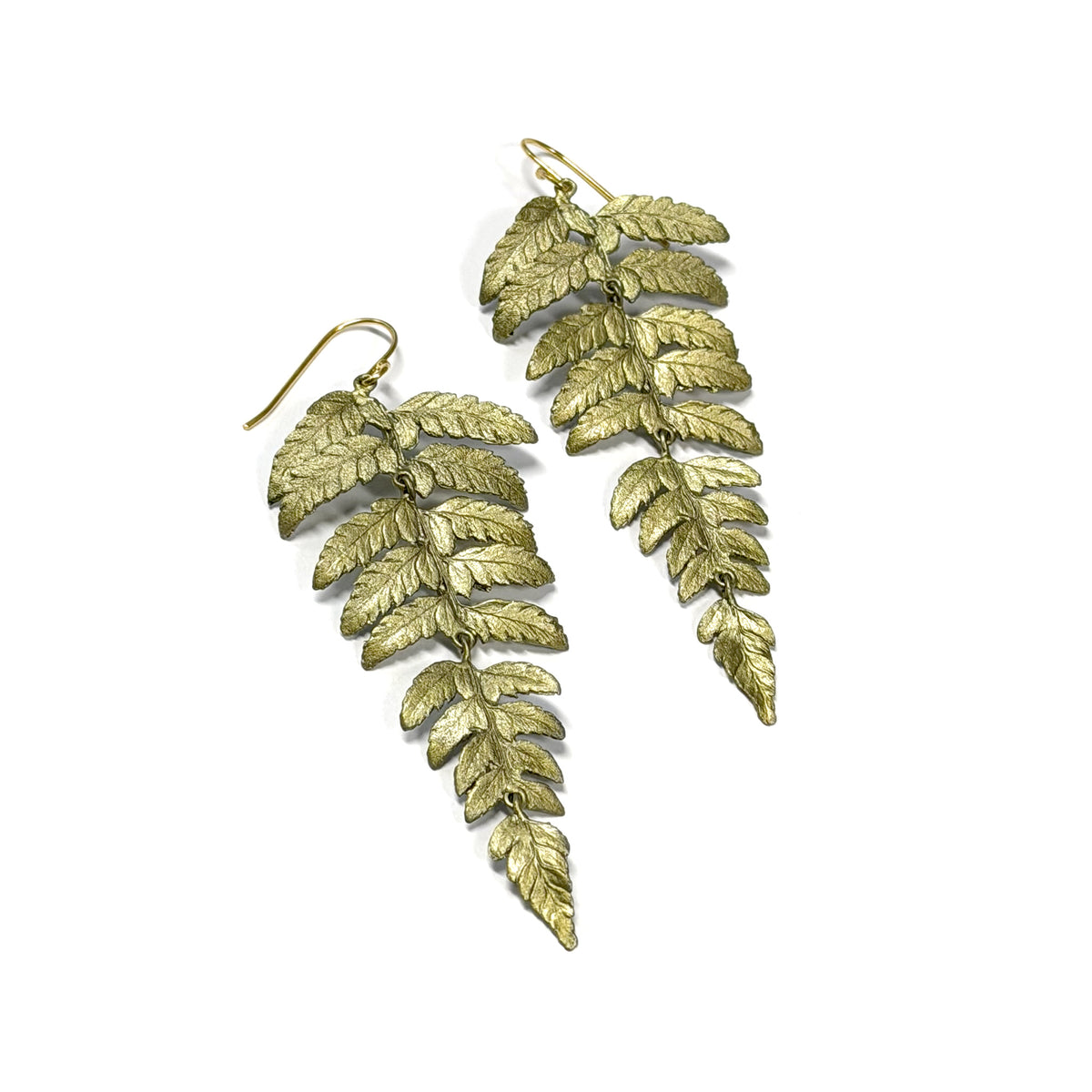 Michael Michaud Fern Statement Wire Earrings