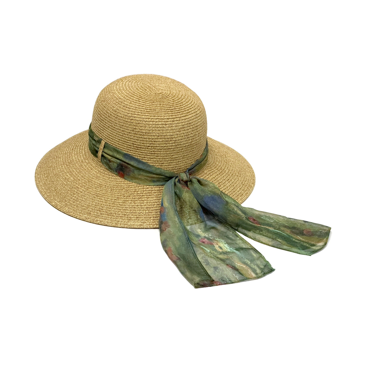 Écharpe artistique, chapeau de soleil, motifs variés