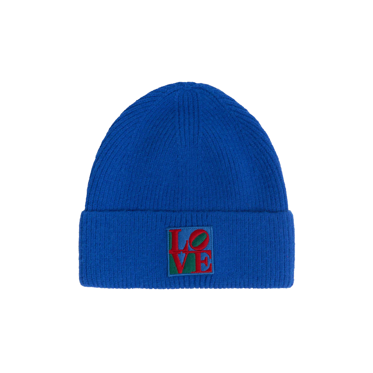 Robert Indiana LOVE Knit Beanie, Blue