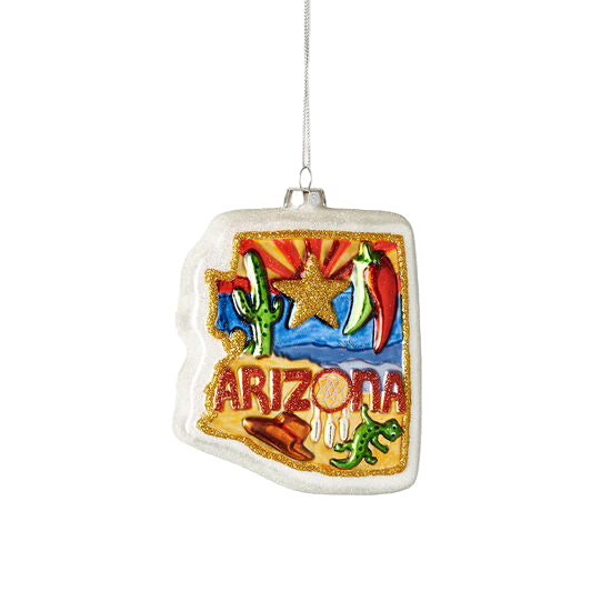 Arizona State Glass Ornament