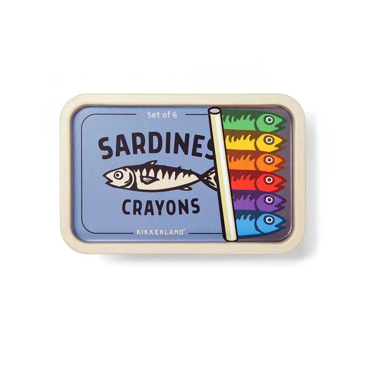 Sardines Crayons in Tin (Set of 6)