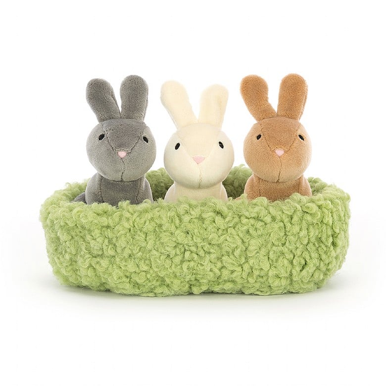 Plush Nesting Bunnies