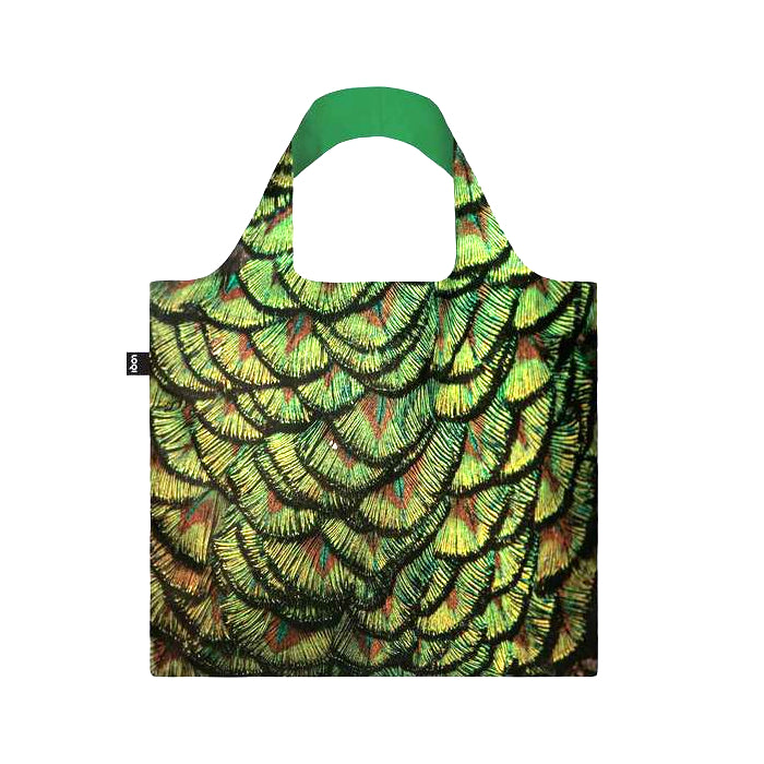 LOQI Reusable Tote Bag Indian Peafowl