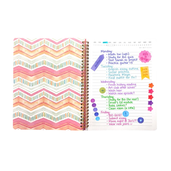 Artful Notes Reverse Geoscape Coloring Notebook