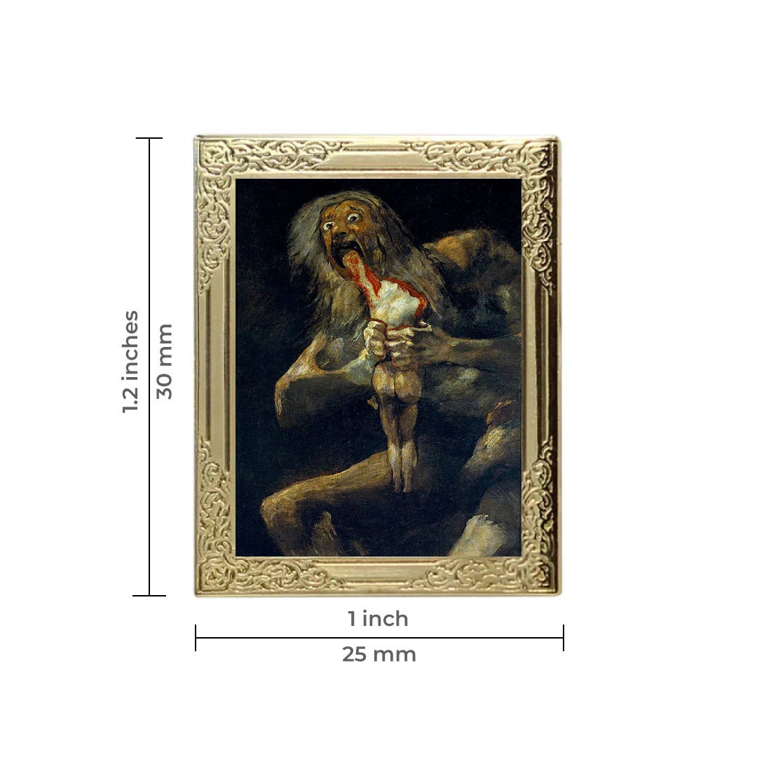 Saturn Devouring His Son Art Frame Pin - Fine Art Lapel Pin