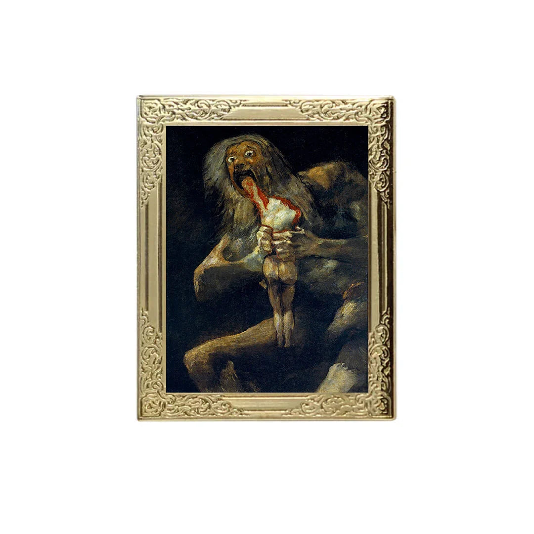 Saturn Devouring His Son Art Frame Pin - Fine Art Lapel Pin