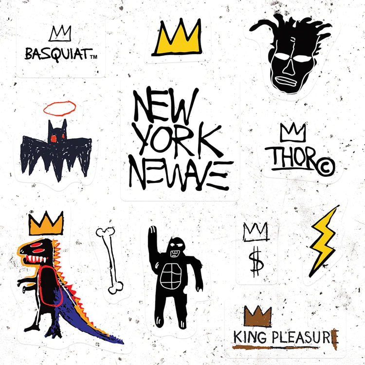 Appliquer des autocollants Feuille d'autocollants d'icônes Basquiat