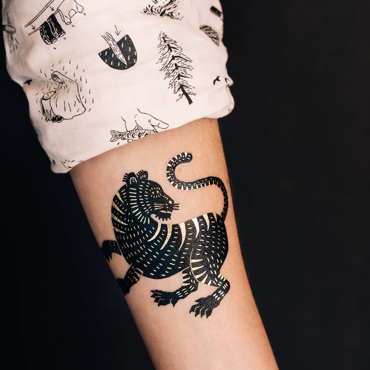 Tattly Metallic Tiger Tattoo