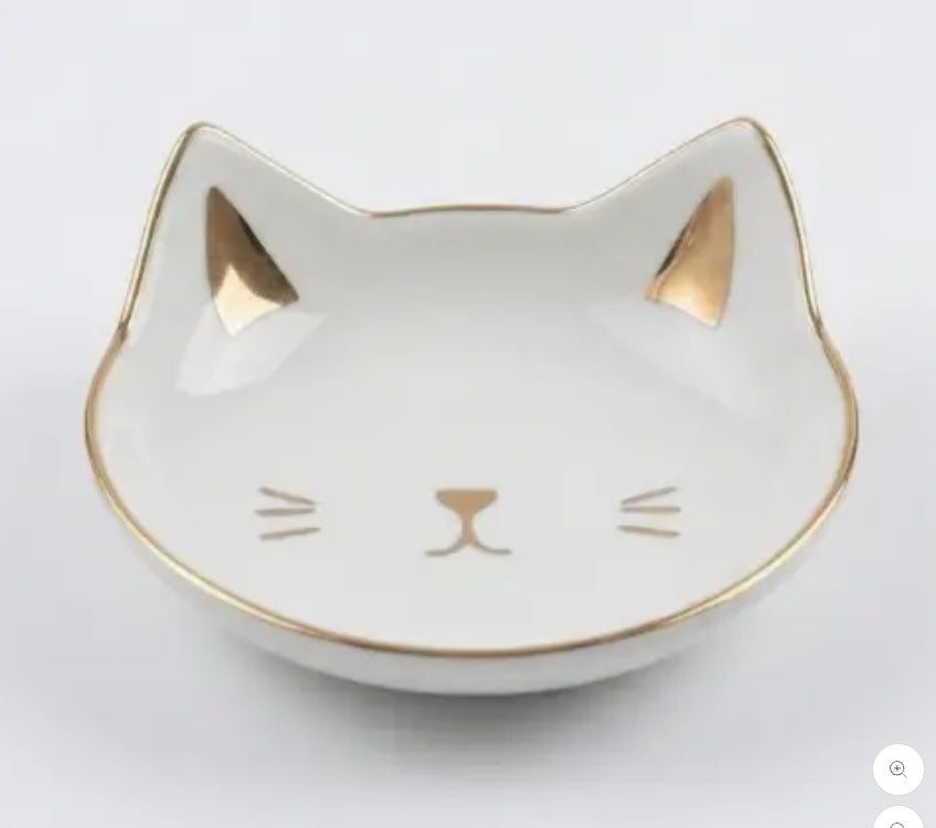 Gold Cat Trinket Dish
