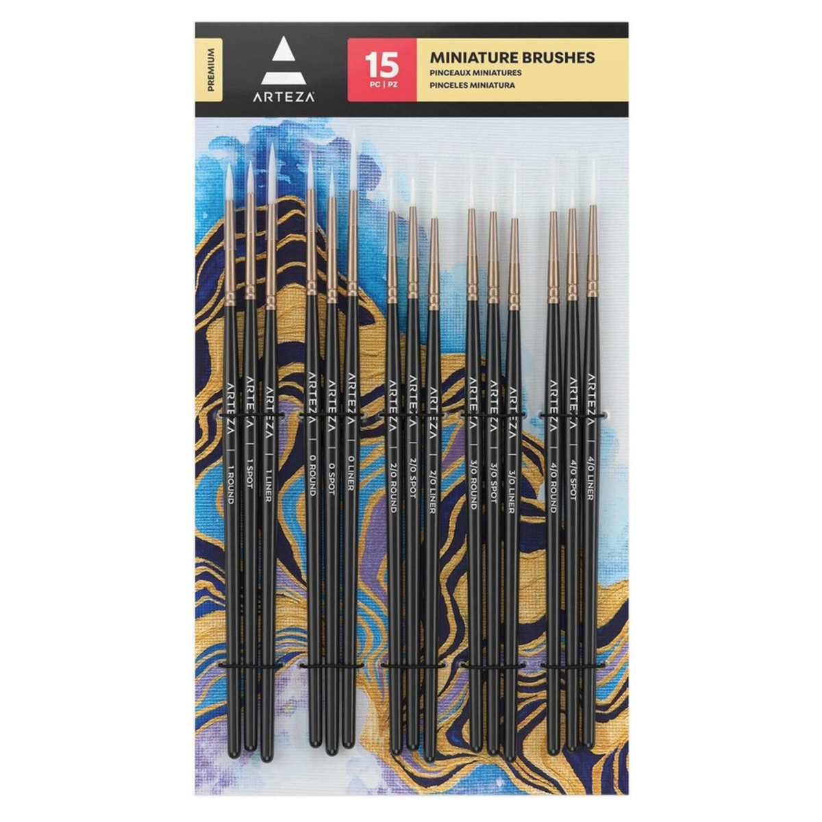 Arteza® Detail Paint Brushes Set of 15