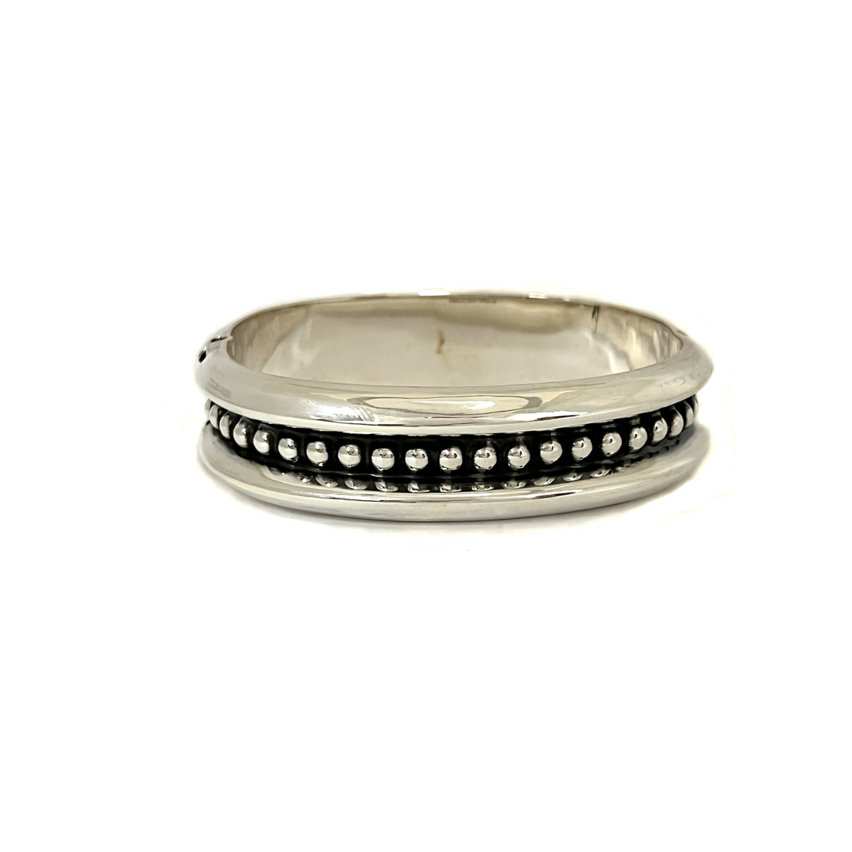 Sterling Silver Studded Hinge Bracelet