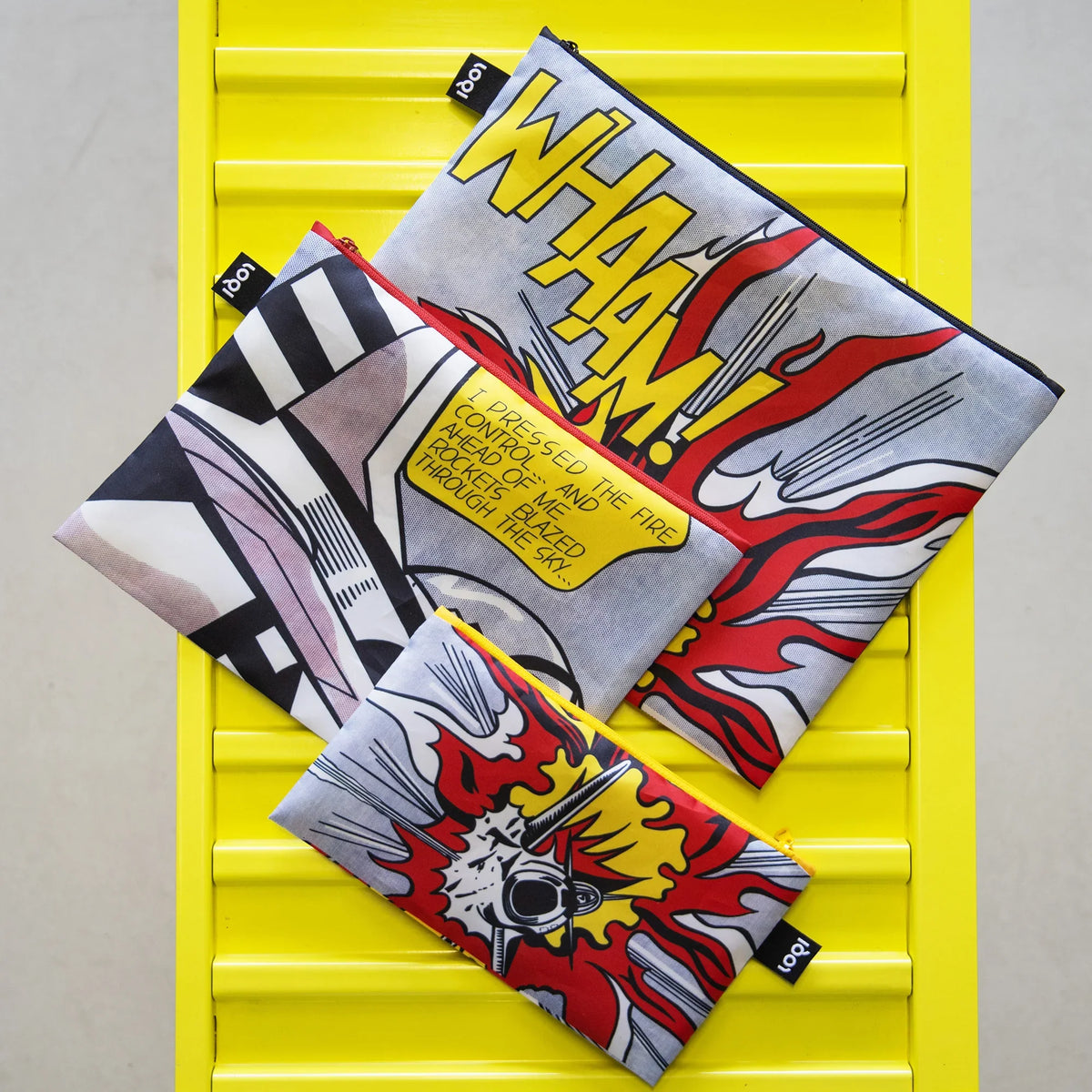 Roy Lichtenstein Whaam! Recycled Zip Pocket Set