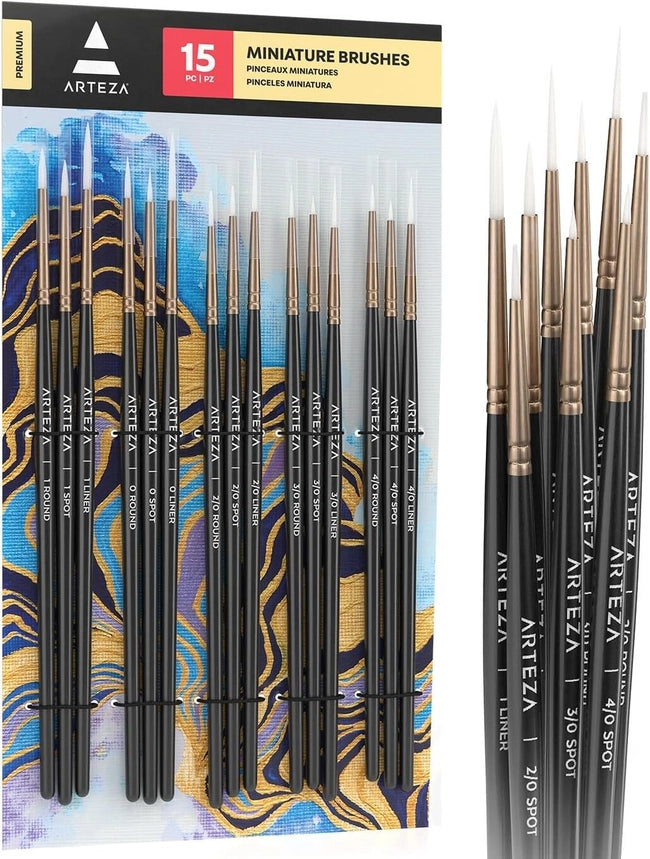 Arteza® Detail Paint Brushes Set, 15 Pc.