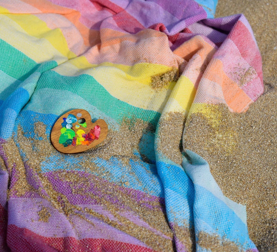 Hand-Painted Palette Brooch
