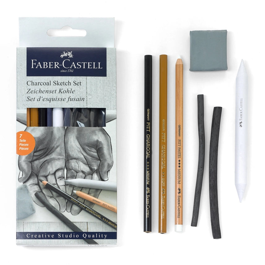 Charcoal Sketch Set For Drawing