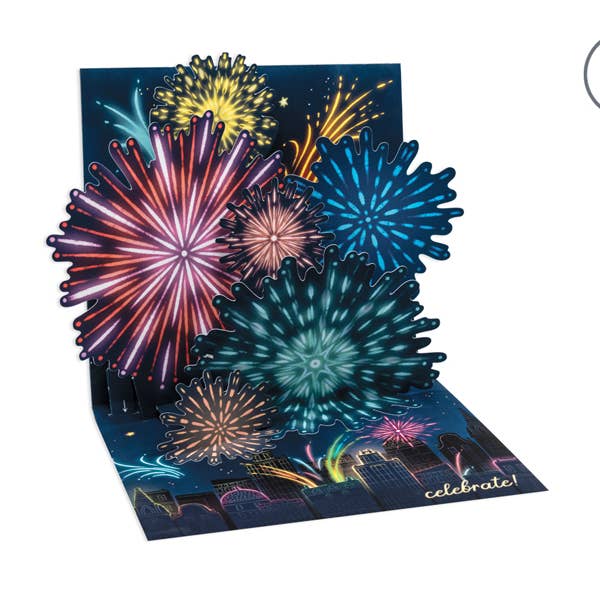Glowing Fireworks Everyday Pop Up Card