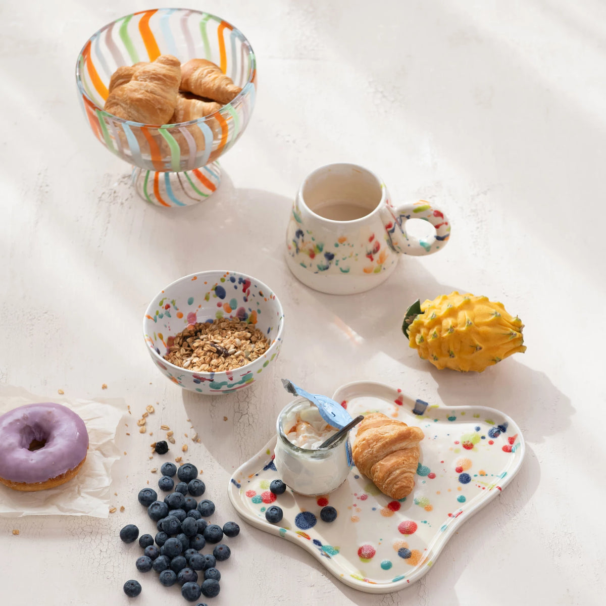 Handmade Speckled Stoneware Dishware