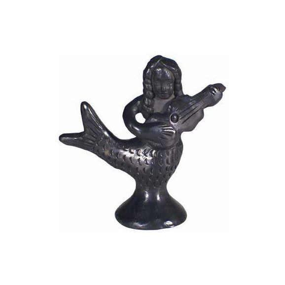 Small Black Clay Mermaid