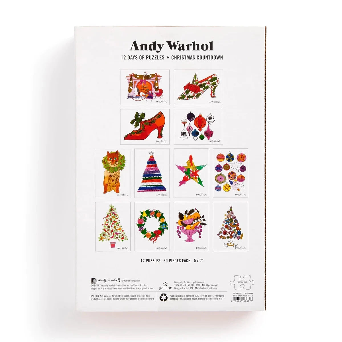 Andy Warhol 12 Days of Puzzles Christmas Countdown