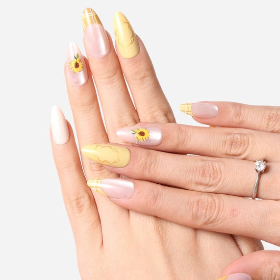 Van Gogh Sunflowers Press On Nails