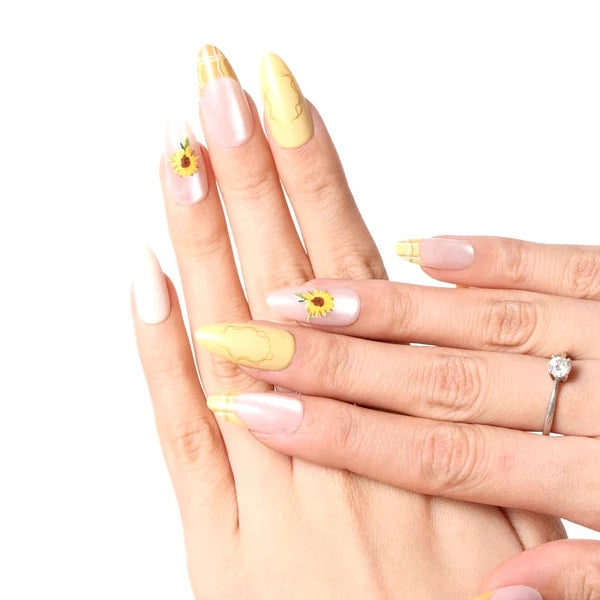 Van Gogh Sunflowers Press On Nails