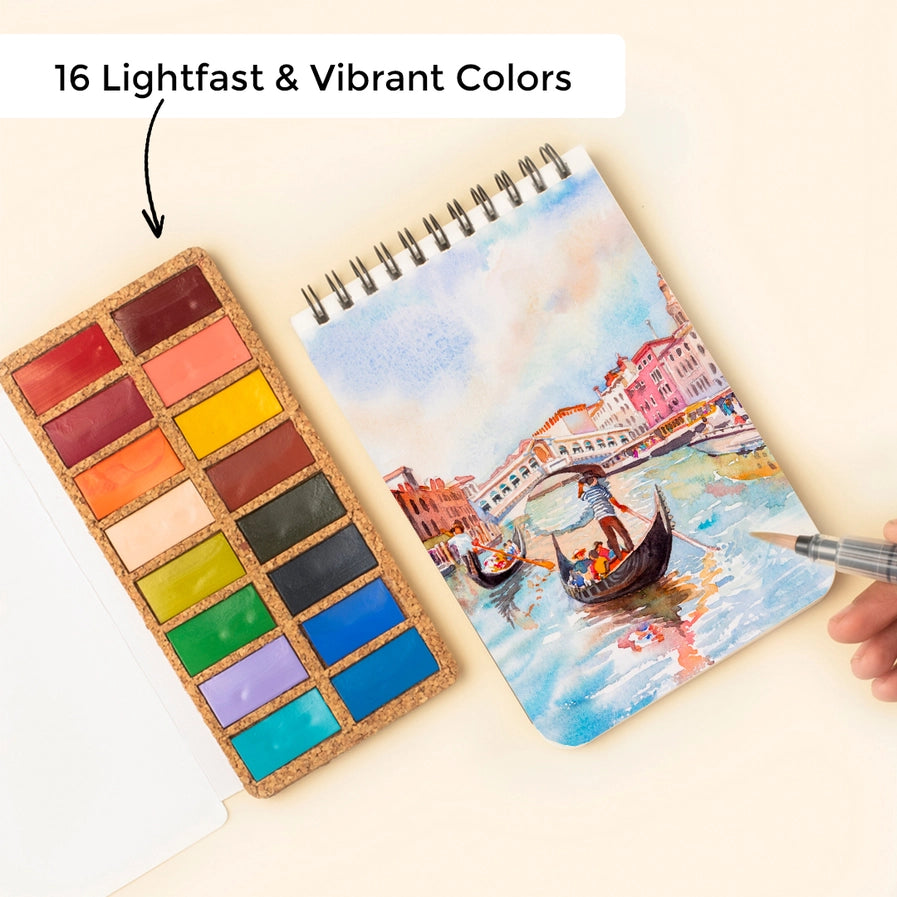 Viviva 16 Spring Pans Watercolor Set