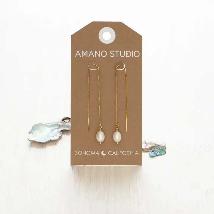 Pearl Threader Earrings
