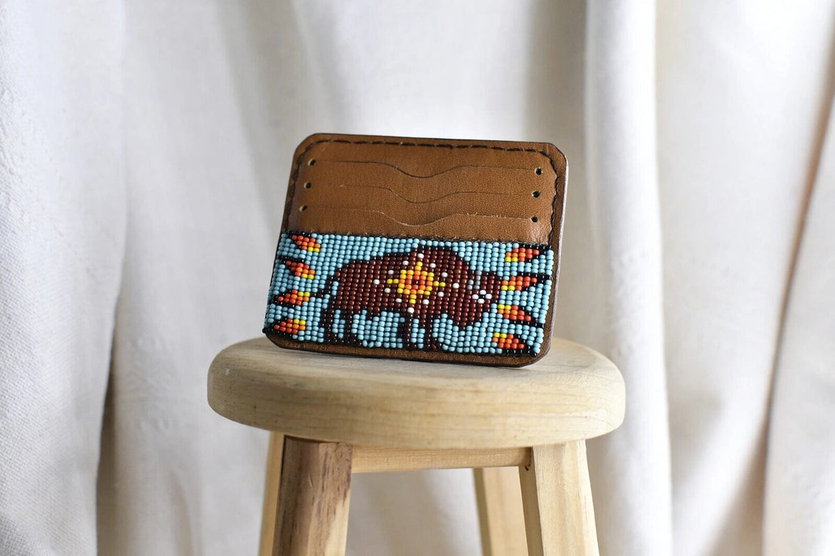 Beaded Leather Wallets