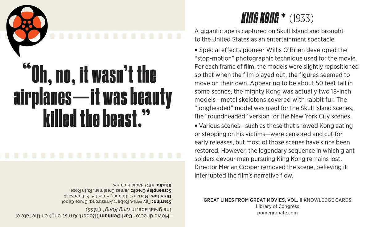Great Lines from Great Movies Knowledge Cards