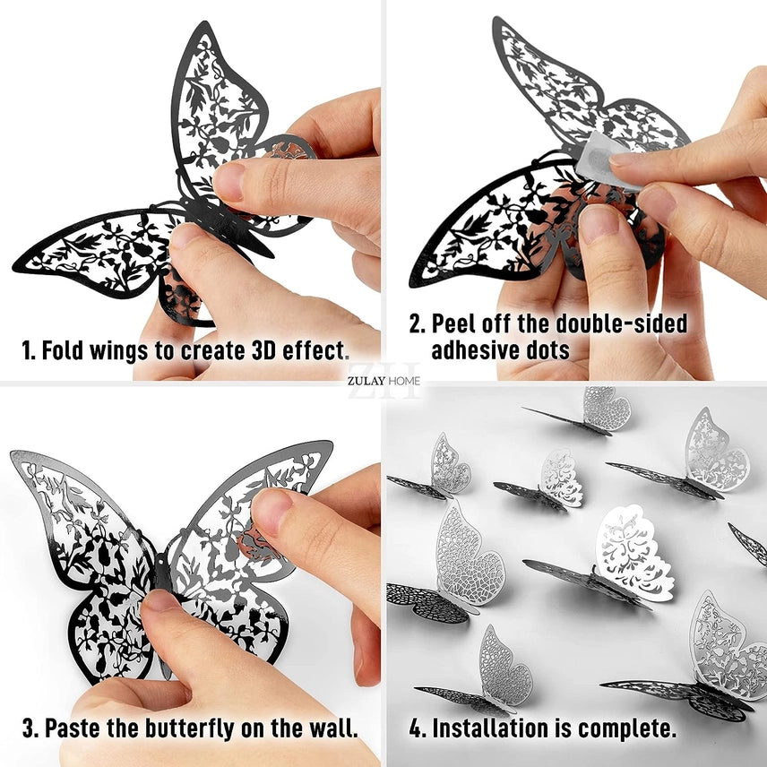 Butterfly Wall Decor 48 Piece Set