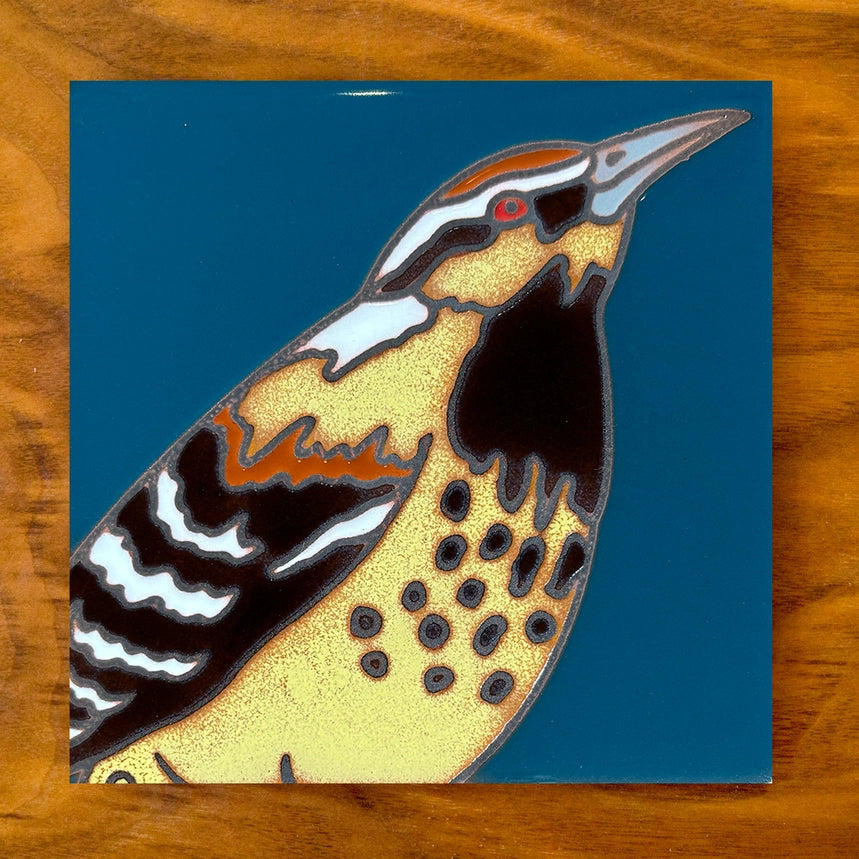 Cactus Wren Hand Glazed Coaster