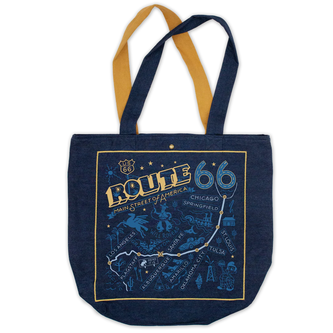 Route 66 Denim Tote