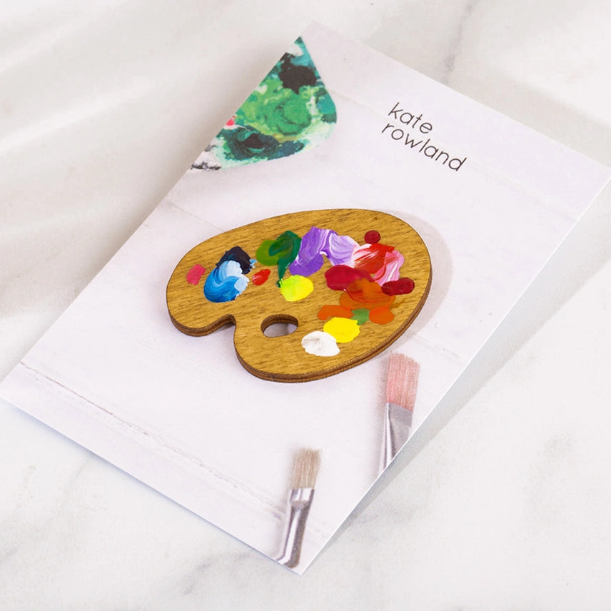 Hand-Painted Palette Brooch