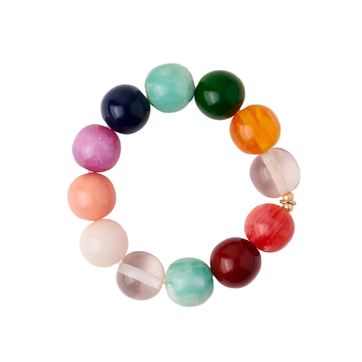 Cece Large Multicolor Resin Bead Bracelet