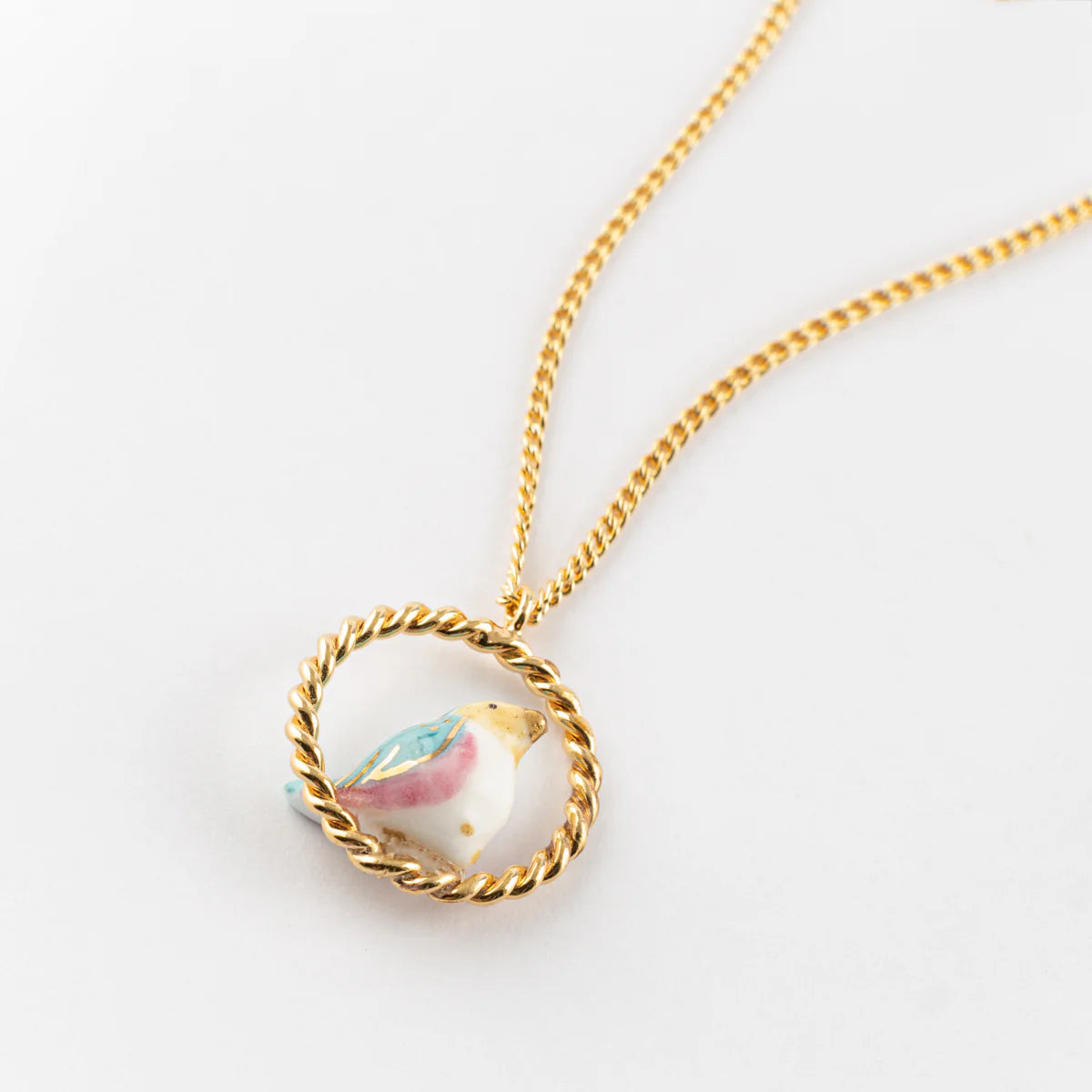 Nach Harvest Time Porcelain Bird Necklace