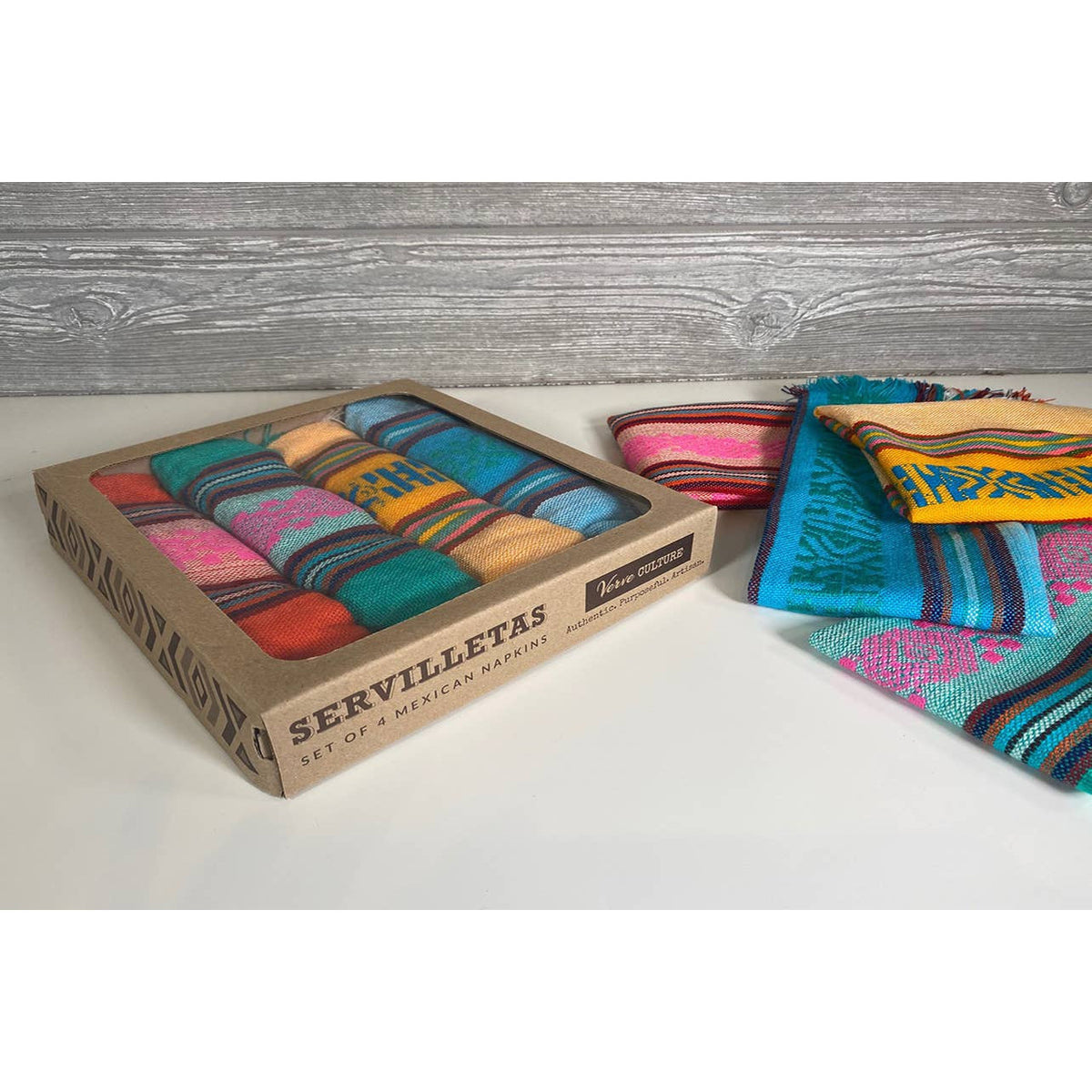 Set of 4 Mexican Servilleta Napkins