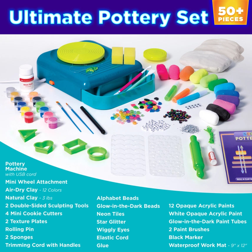 Neon Glow Pottery Studio Craft Kit