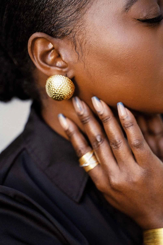 Large Luna Orb Stud Earrings