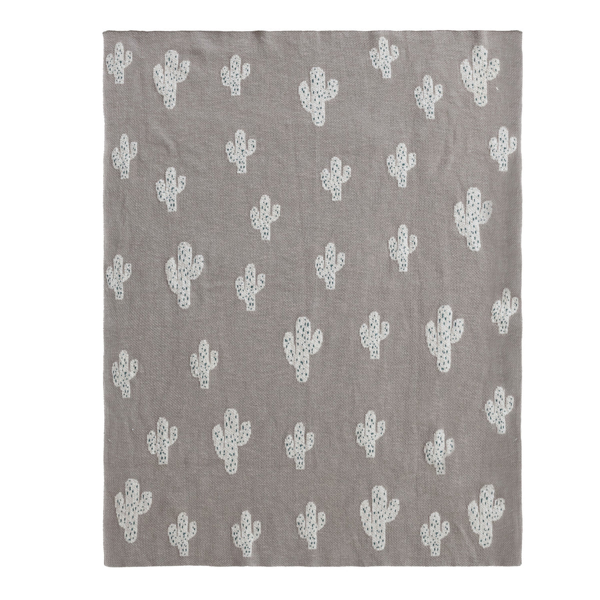 Cacti Cotton Knit Baby Blanket
