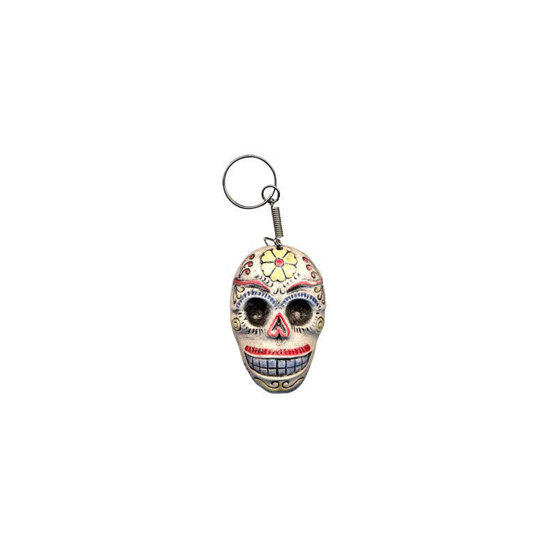 XLarge Ceramic Skull Keyring