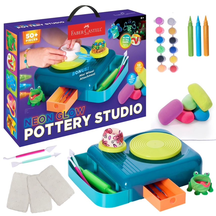 Neon Glow Pottery Studio Craft Kit