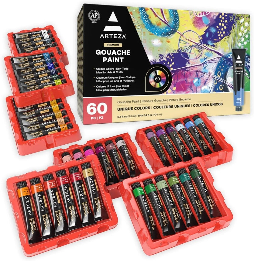 Arteza® Gouache Paint Set, 60 Pc.