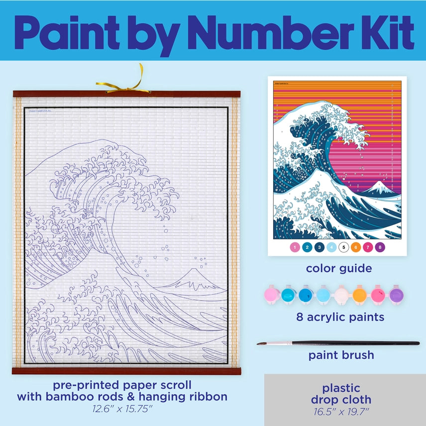Great Wave Paper Scroll Painting Kit