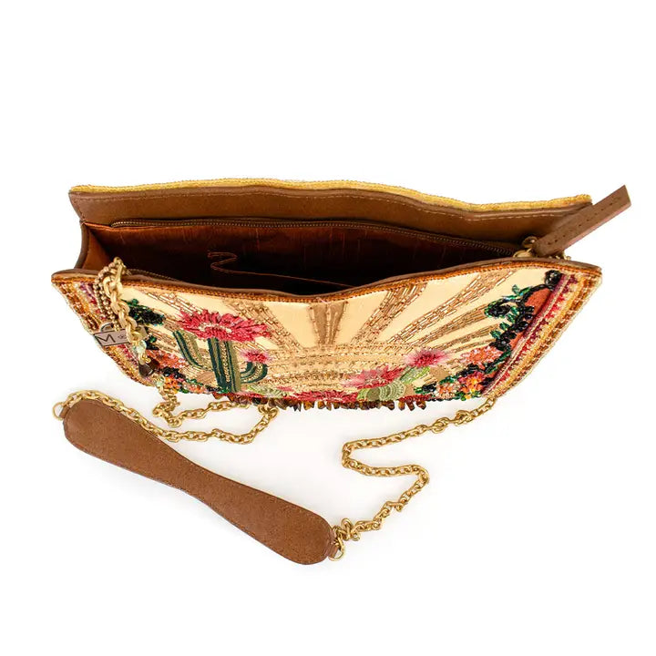 Mary Frances Desert Sunrise Beaded Crossbody Bag