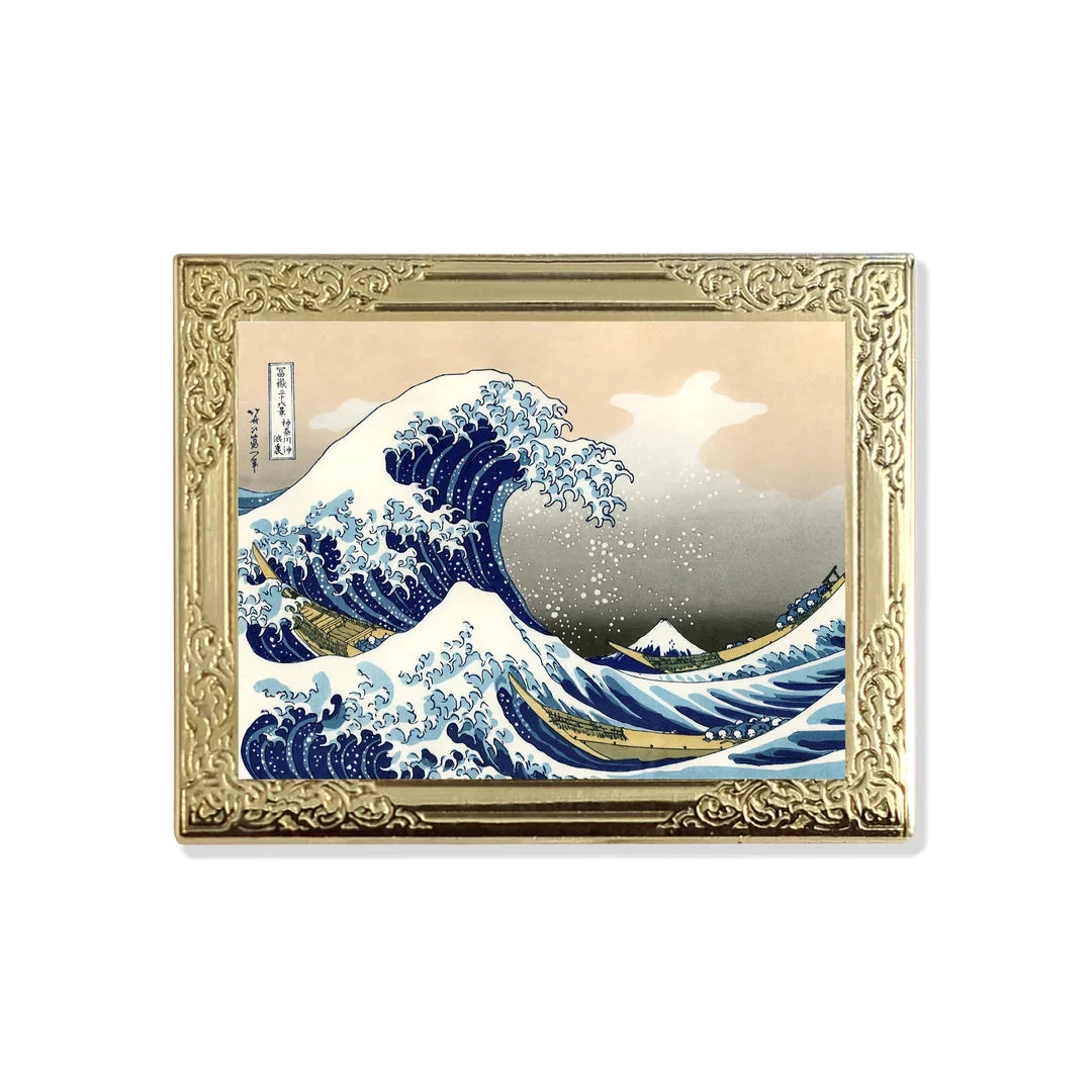 The Great Wave by Hokusai Art Frame Pin -  Fine Art Lapel Pin