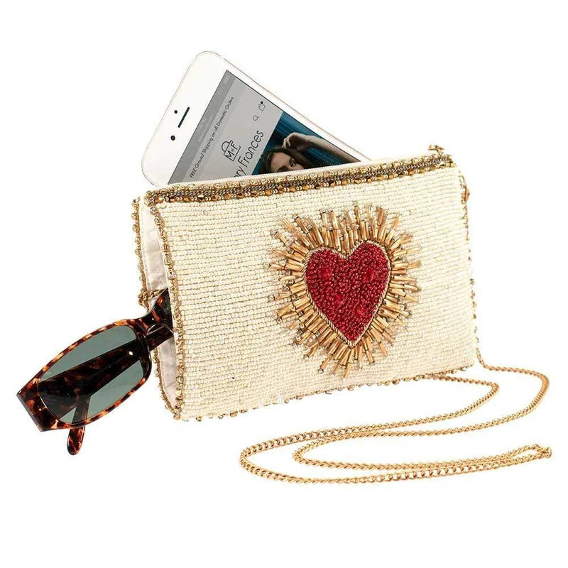 Mary Frances Heart Burst Crossbody Phone Bag