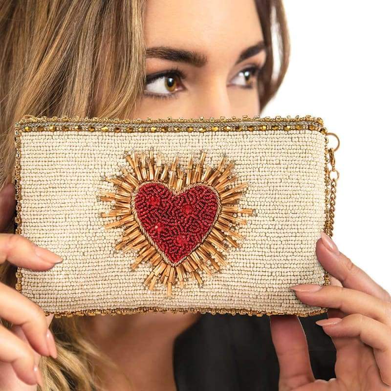 Mary Frances Heart Burst Crossbody Phone Bag