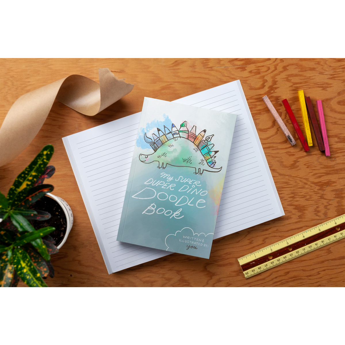 Dino Doodle Classic Layflat Sketch Notebook